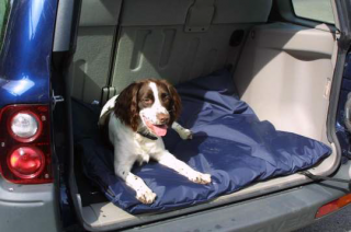 Dog Bed Cage Crate Car  Mat  Waterproof Tough Pad removable zip-fastened cover  Navy or Green UK MADE
